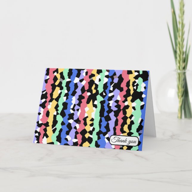 Playdate Confetti Tack Kort (Framsida)