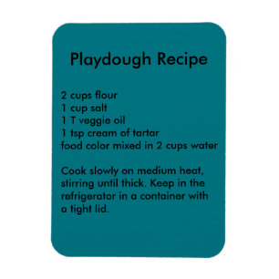 Playdough receptmagnet magnet