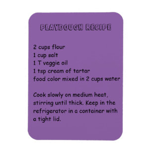 Playdough receptmagnet magnet