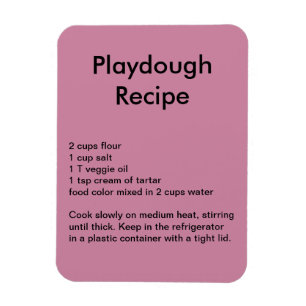 Playdough receptmagnet magnet