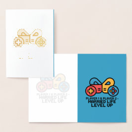 Player 1 & 2 Married Gamer Folierat Kort