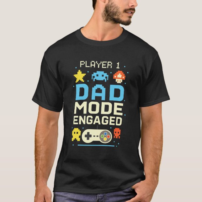 Player 1 Pappa-läge Inaktiverat T-shirt (Framsida)