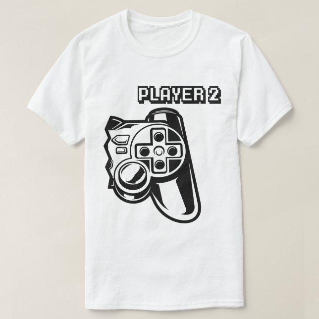 Player 1 Player 2-spelarpar T Shirt (Design framsida)