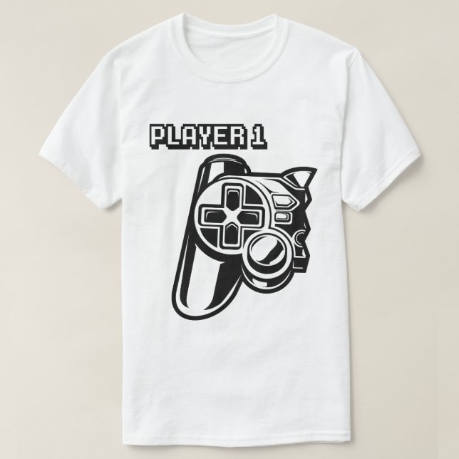 Player 1 Player 2-spelarpar T Shirt (Design framsida)