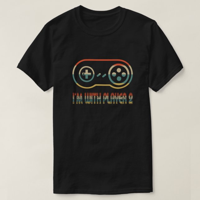 Player 1 Player 2 T Shirt (Design framsida)