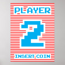 Player 2, Arcade Game Poster