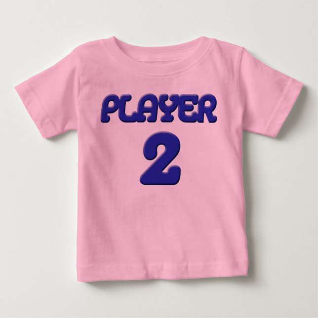 Player 2 Baby-skjorta med glöd Tröja (Framsida)