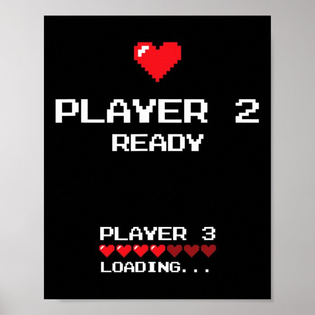 Player 2 Player 3 Loading - Retro Gaming -  Poster (Framsidan)