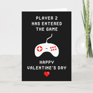 Player 2 - roligt videokort på Alla hjärtans dagsk Helgkort