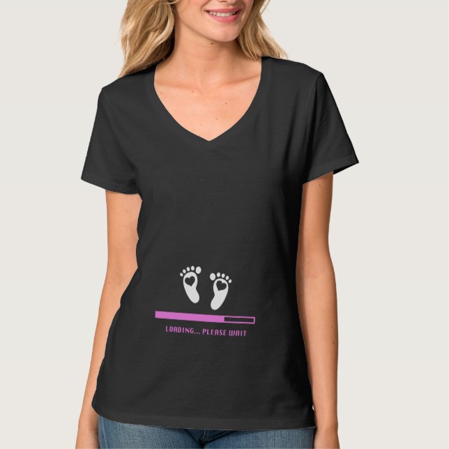 Player 3 Loading Gaming Pregnancy Announcement T Shirt (Framsida)