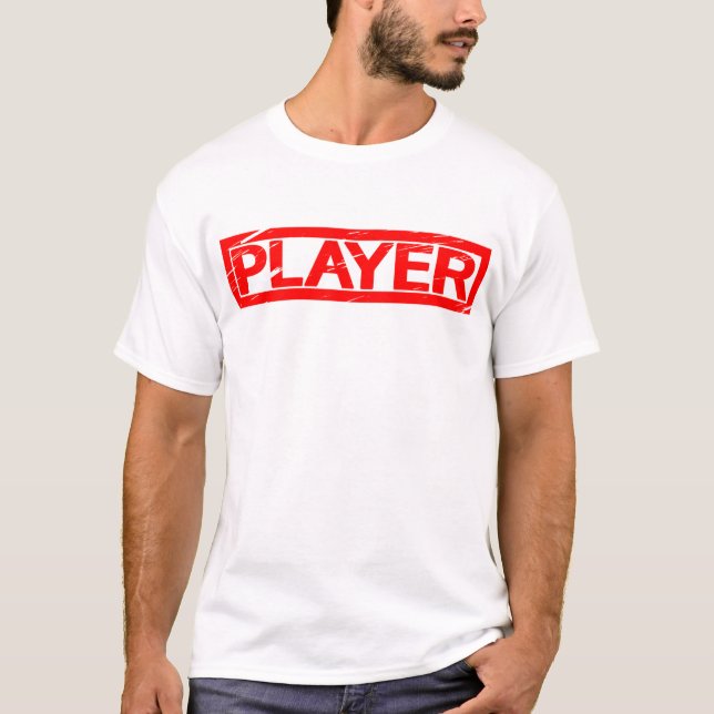 Player Frimärke T Shirt (Framsida)