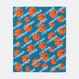 Player Namn Basketball Boll Mönster Fleecefilt