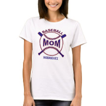 Player Namn Blue Baseball Mamma T-Shirt