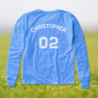 Player Namn Jersey Number Boys Blue-Långärmad