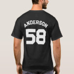 Player Namn och Number Sports Jersey T Shirt<br><div class="desc">Denna t-shirt med eget namn och nummer skulle vara en underbar gåva till alla idrottsspelare och fläkt! Den fetstilta designen med ett stort tal kommer säkert att stå ut.</div>