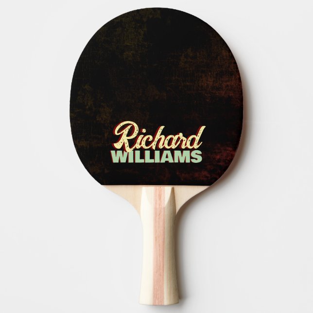 Player Namn på Black Pingisracket (Framsidan)