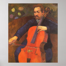 Player Schneklud Porträtt av Paul Gauguin