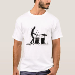 Playera Básica para hombre T-Shirt  Baterista