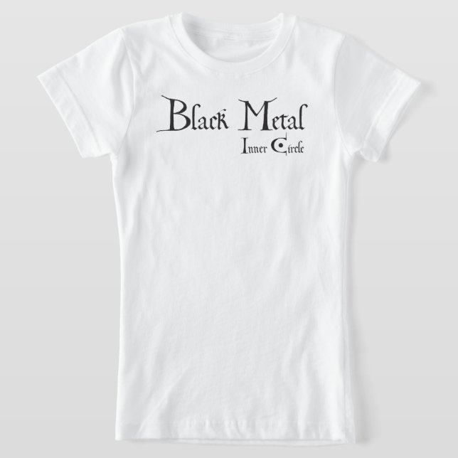 Playera Black Metal Logo (black ink) T Shirt (Laydown)