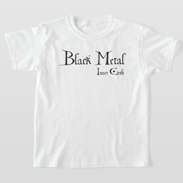 Playera Black Metal Logo (black ink) T Shirt (Laydown)