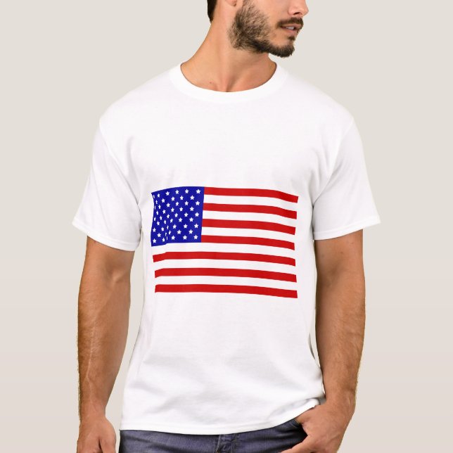 Playera con bandera de Estados Unidos T Shirt (Framsida)