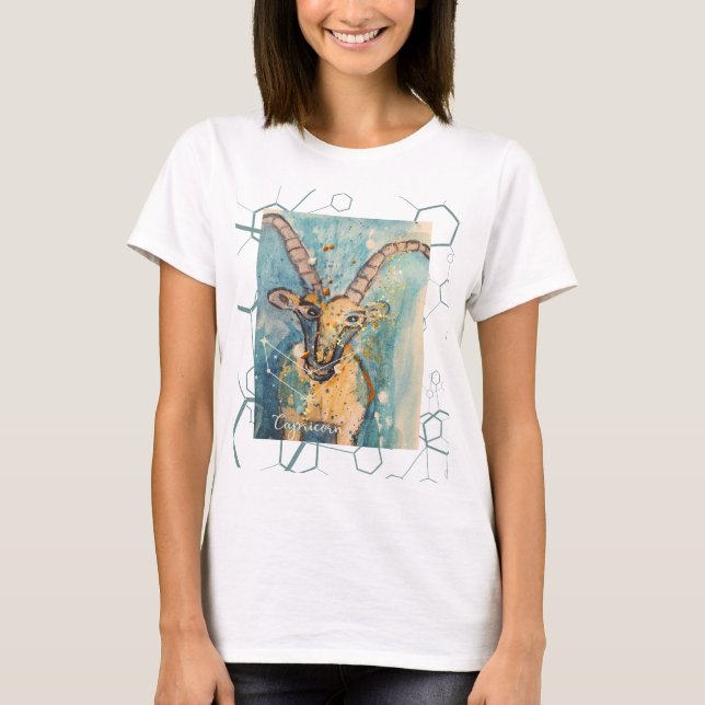playera con dibujo original zodiaco capricorn t shirt (Framsida)
