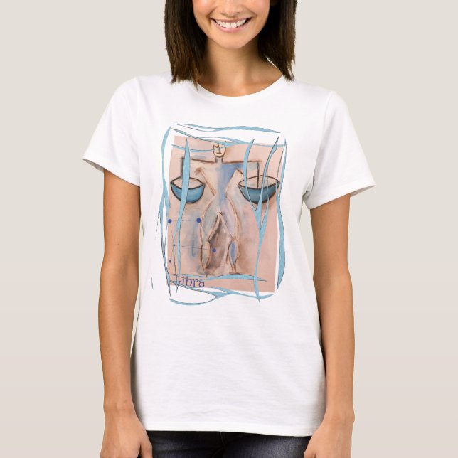 playera con dibujo original zodiaco libra t shirt (Framsida)