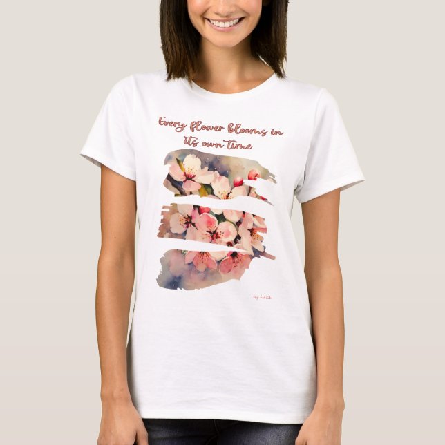 playera con flores , diseño floral, flores pastel t shirt (Framsida)