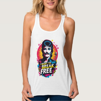 Playera de tirantes I Want to Break Free Linne Med Racerback