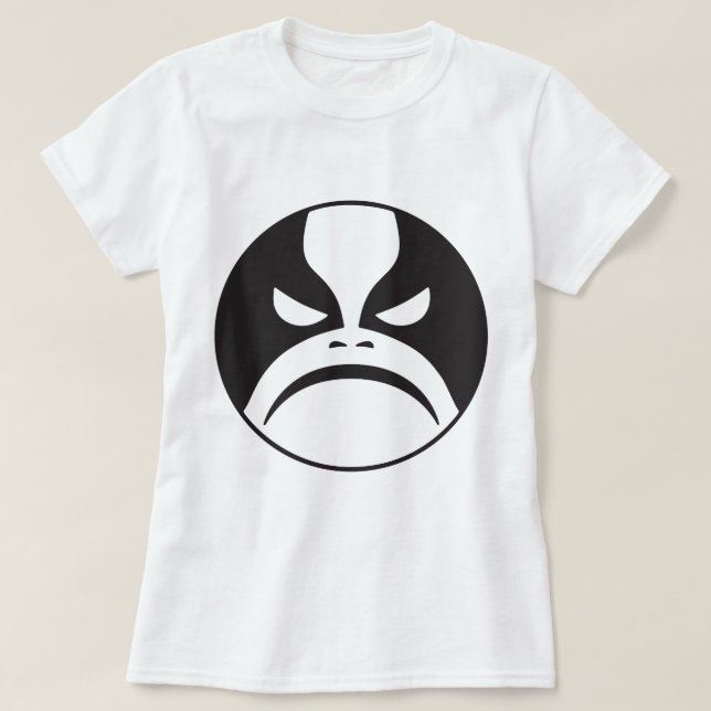 Playera Emoticón Metalizado negro de Moody T Shirt (Design framsida)