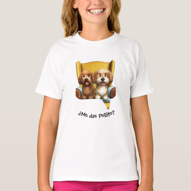 Playera Infantil para Niña “Amiguitos Peludos” T Shirt (Framsida)