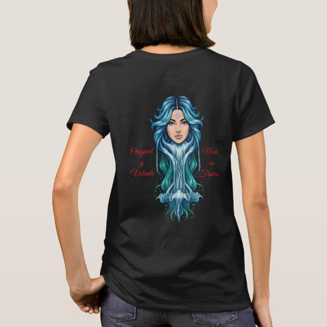 Playera Lady Acuario – Estilo cósmico y femenino T Shirt (Baksida)
