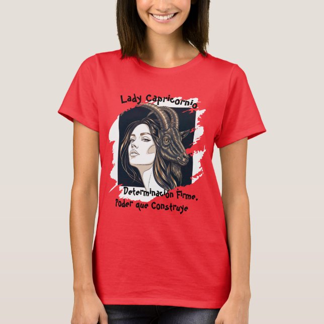 Playera Lady Capricornio T Shirt (Framsida)