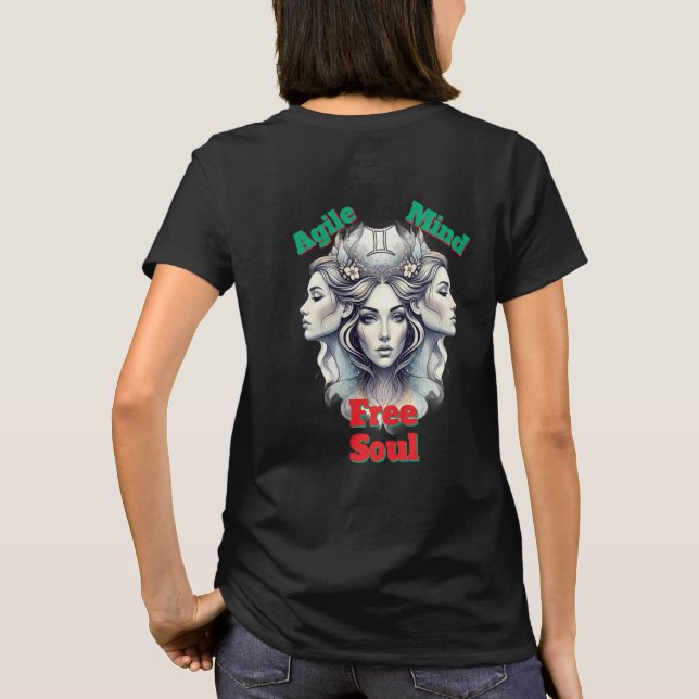 Playera Lady Géminis – Dualidad y estilo T Shirt (Baksida)