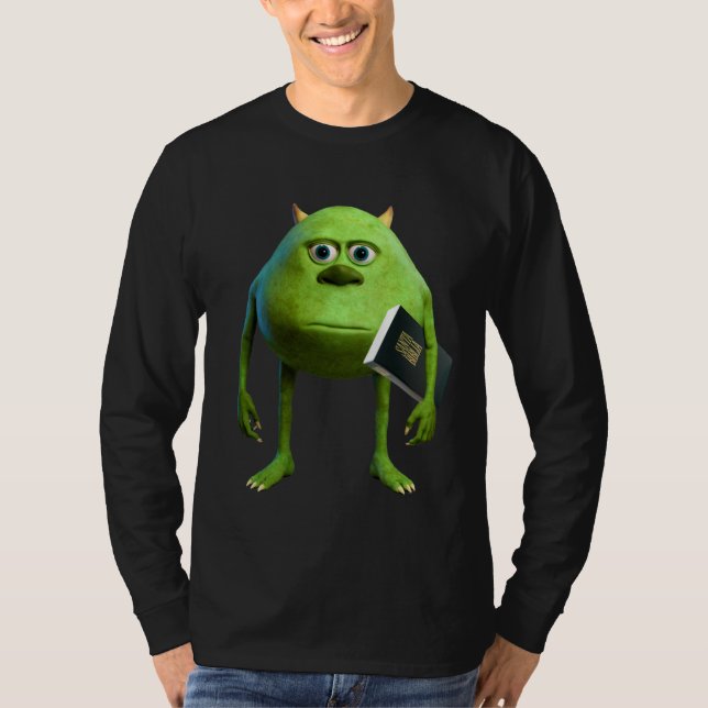 Playera Manga Larga Mike Wazowski con Biblia T Shirt (Framsida)