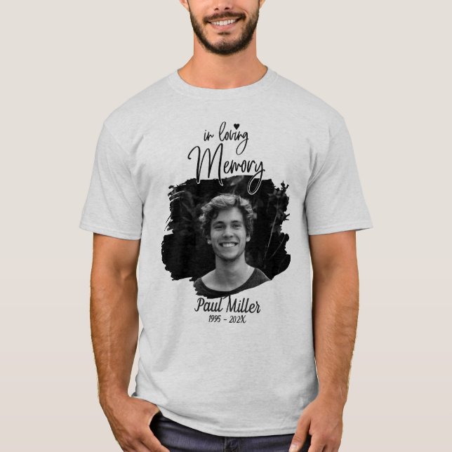 Playera Memorial In Loving Memory Photo T-Shirt (Framsida)