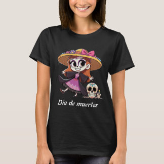 Playera negra mujer catrina t shirt