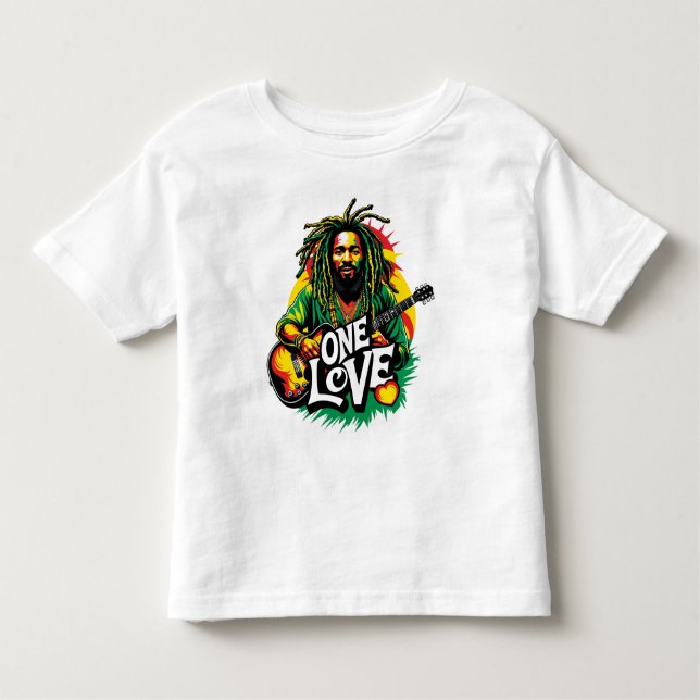 Playera One Love el Rey del Reggae T Shirt (Framsida)