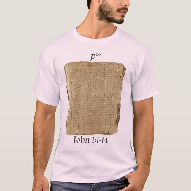 Playera P66 Jn 1:1-14 T Shirt (Framsida)