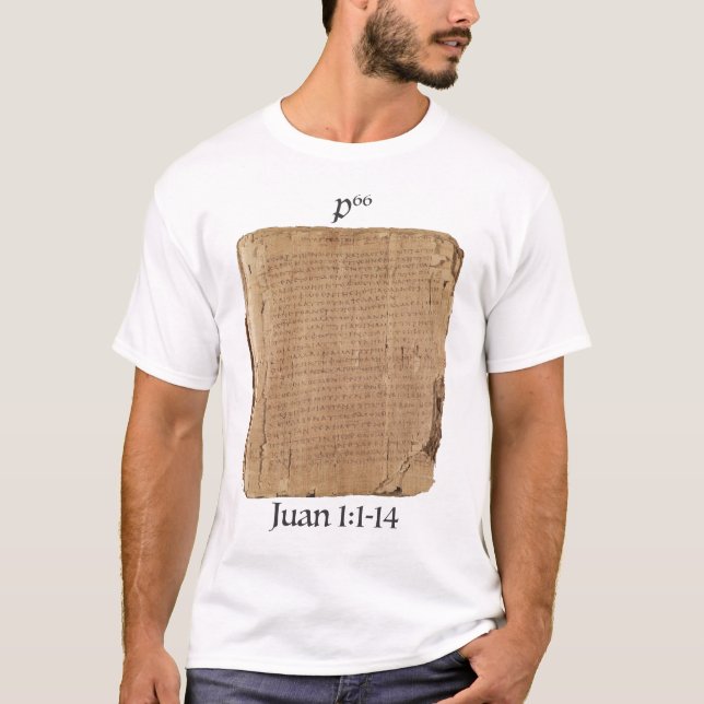 Playera P66 Jn 1:1-14 T Shirt (Framsida)