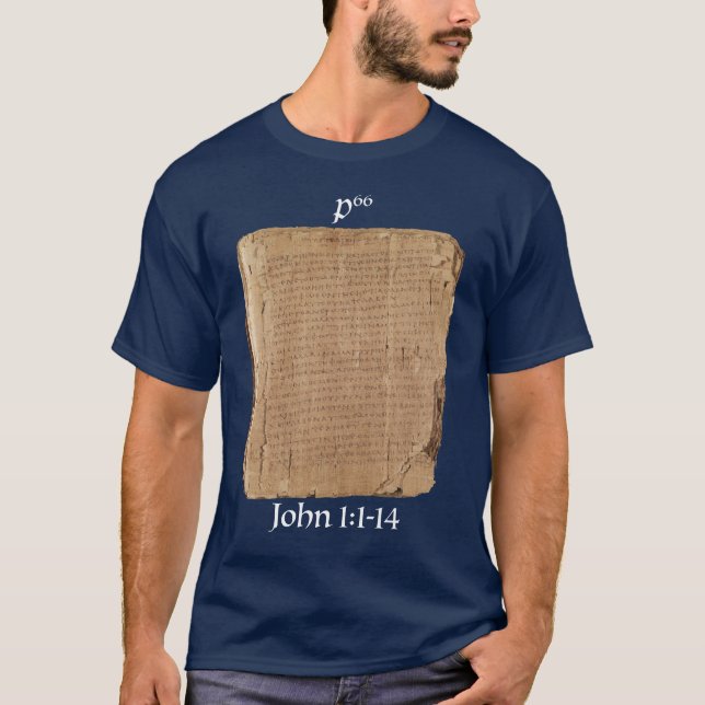 Playera P66 Jn 1:1-14 T Shirt (Framsida)