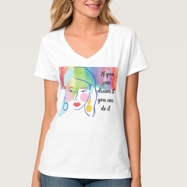 Playera si puedo sonarlo, puedo hacerlo  t shirt (Framsida)