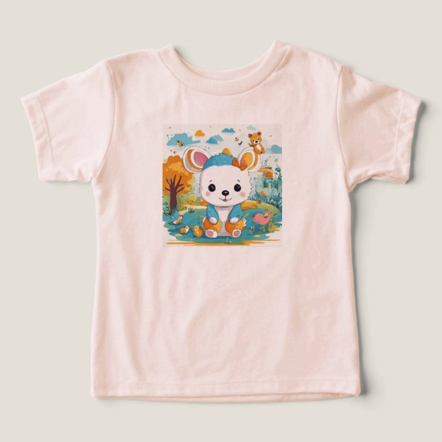 Playful animal project of children's t-shirt (Design Framsida)