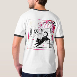 Playful Black Cat Soccer for Cat Lovers and Soccer T Shirt