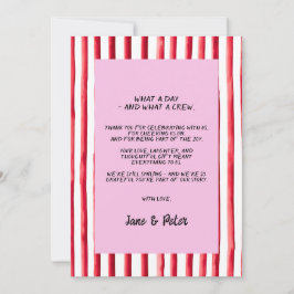 Playful & Bright Modern Wedding Thank You Card Tack Kort