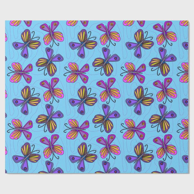 Playful Butterflies Presentpapper (Platt)