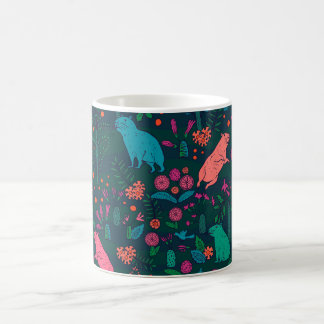 Playful Capybara in the Forest – Tropical Seamless Kaffemugg