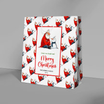 Playful Cartoon Santa Claus bright Christmas