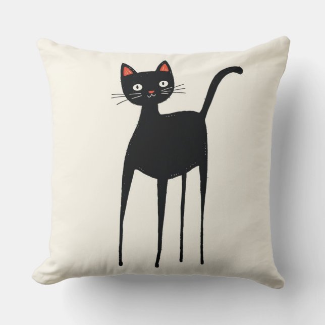 Playful Cat Decorative Cushion Kudde (Framsida)