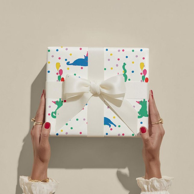 Playful Cats cute Purrfect Birthday Party  Presentpapper (Skapare uppladdad)